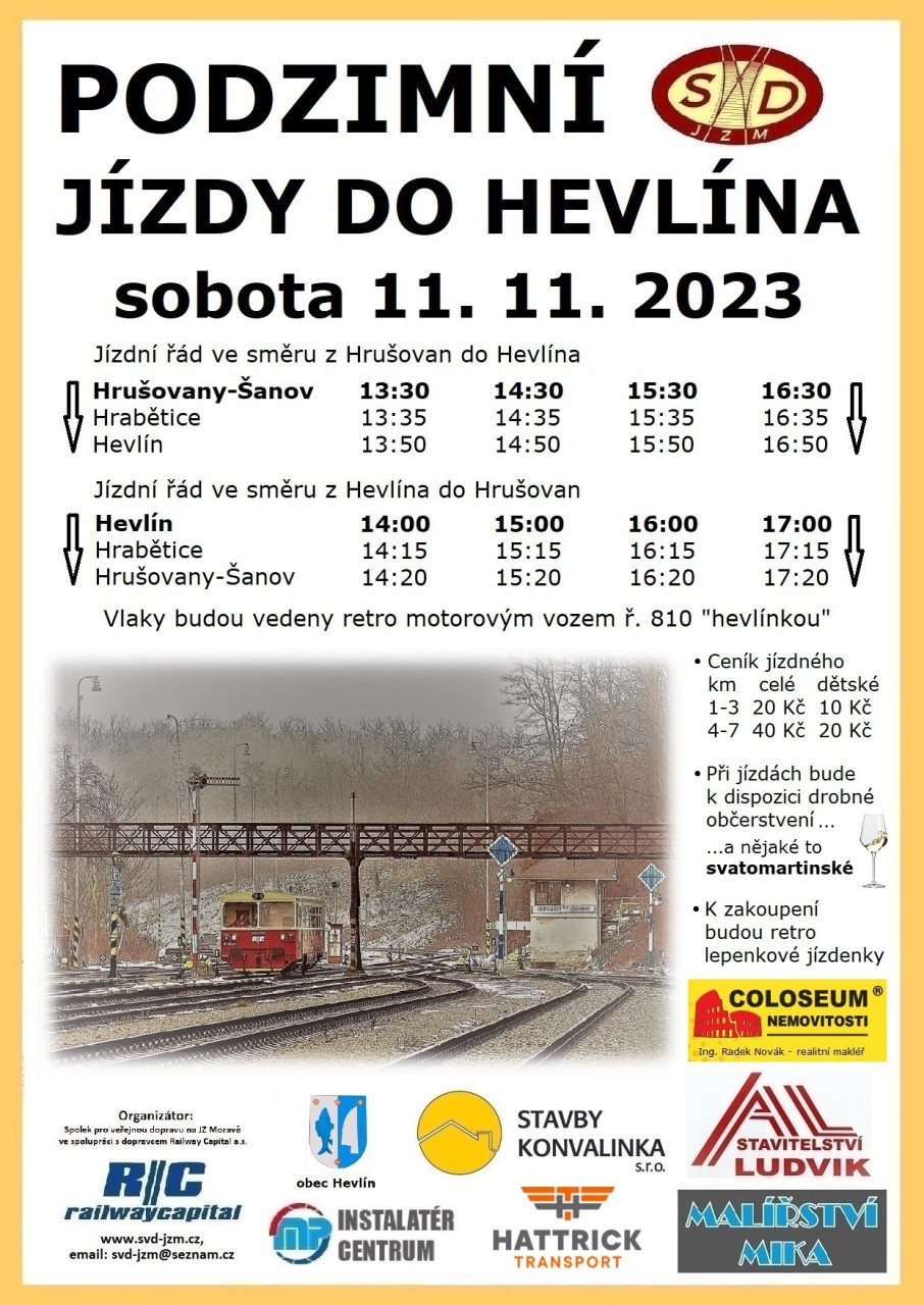 Jzdy do Hevlna