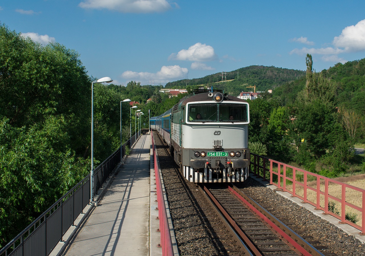 754 031 Ex 558 - mimodn pes Rudnou - Beroun ( el. most ) 30.06.2022