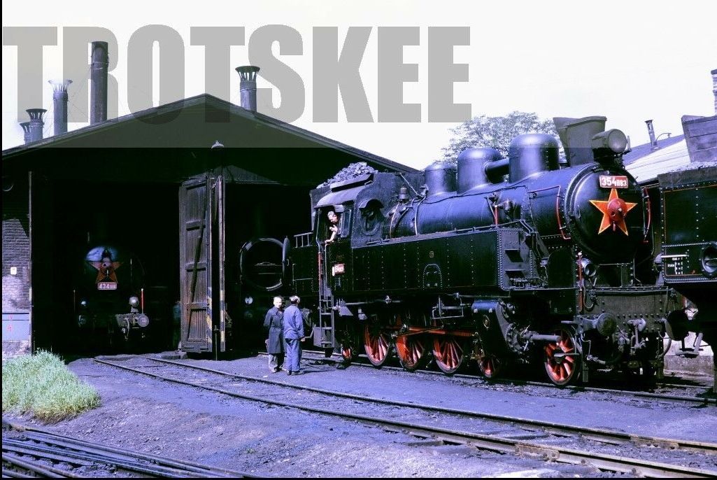 35mm Slide CSD Czechoslovakia Railways Steam Loco 354 1183 Praha 1965 Dup P Gray