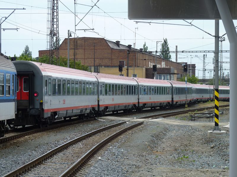 Vozy Bmz OBB pi posunu v Olomouci.