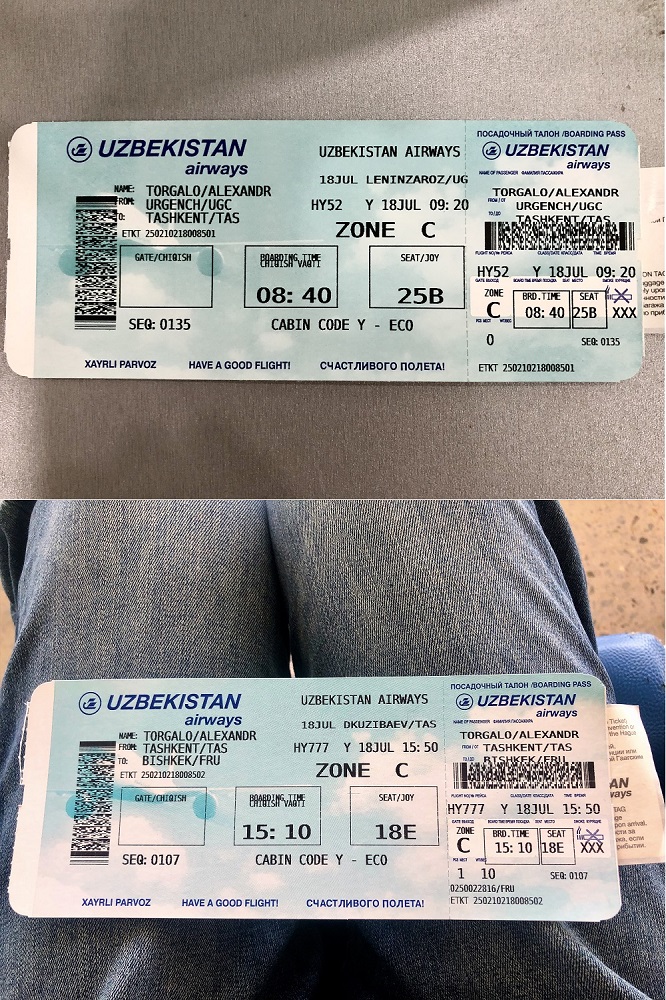 palubn vstupenky Uzbekistan Airways