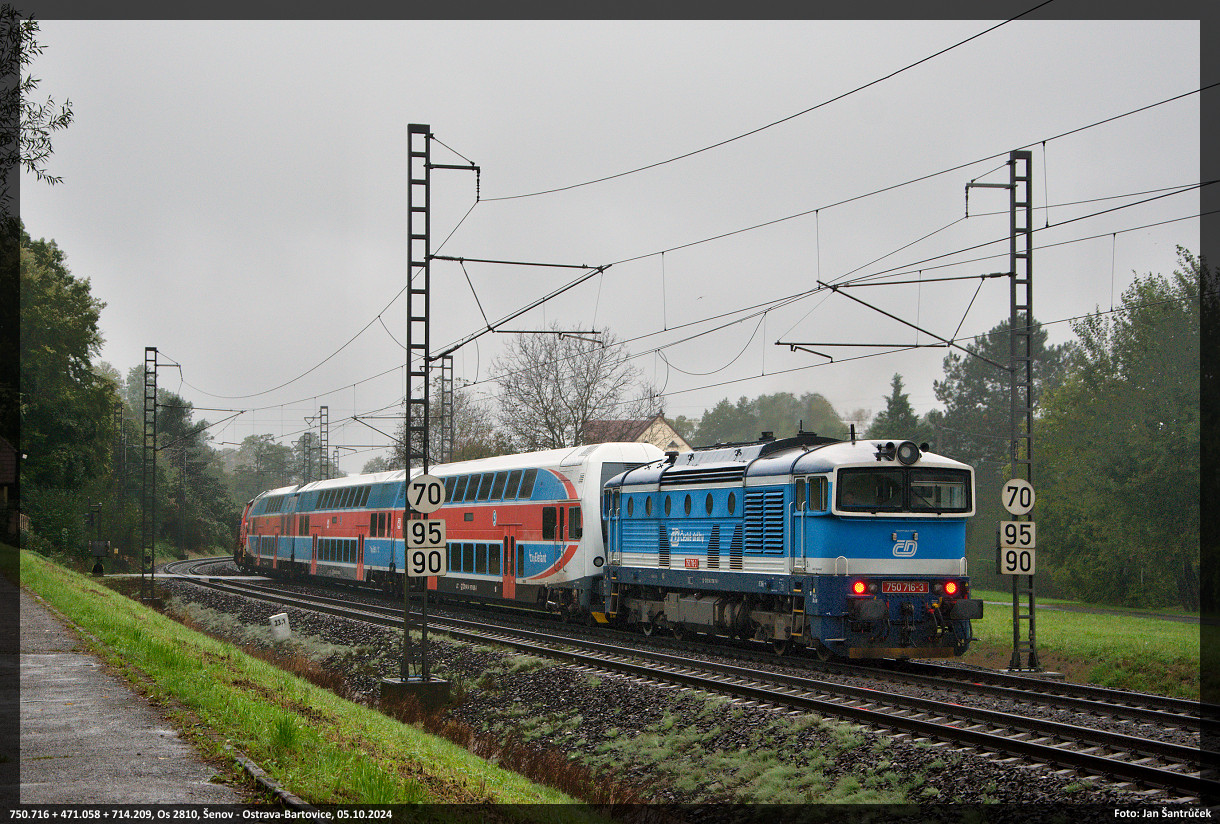 750.716 + 471.058 + 714.209, Os 2810, enov - Ostrava - Bartovice, 05.10.2024