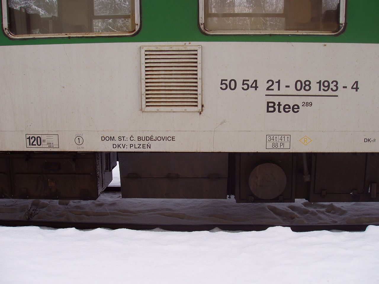 Popisky Btee289 (193), 01.02.2009, Sp 1762 D Yetii, Lipno nad Vltavou