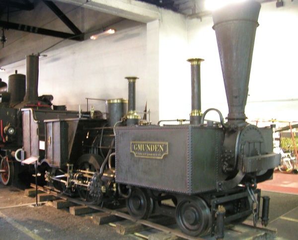 Lokomotiva Gmunden v muzeu v Mrzzuschlag