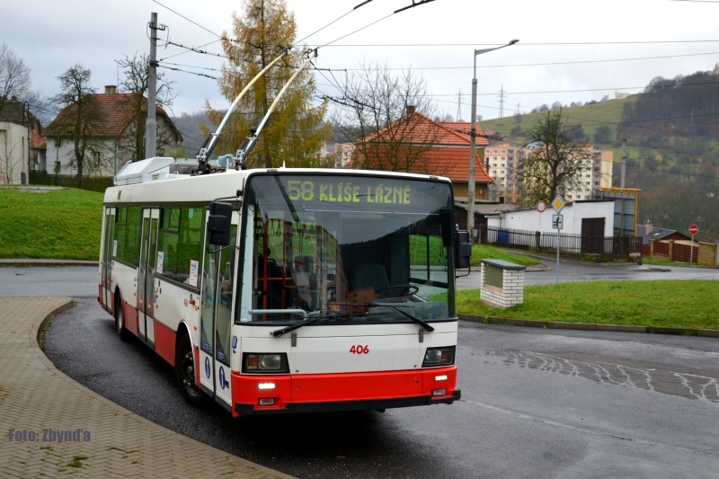 koda 21 TrAC ev.. 406 (ex DPmHK 51), tona Skalka 20. 11. 2014