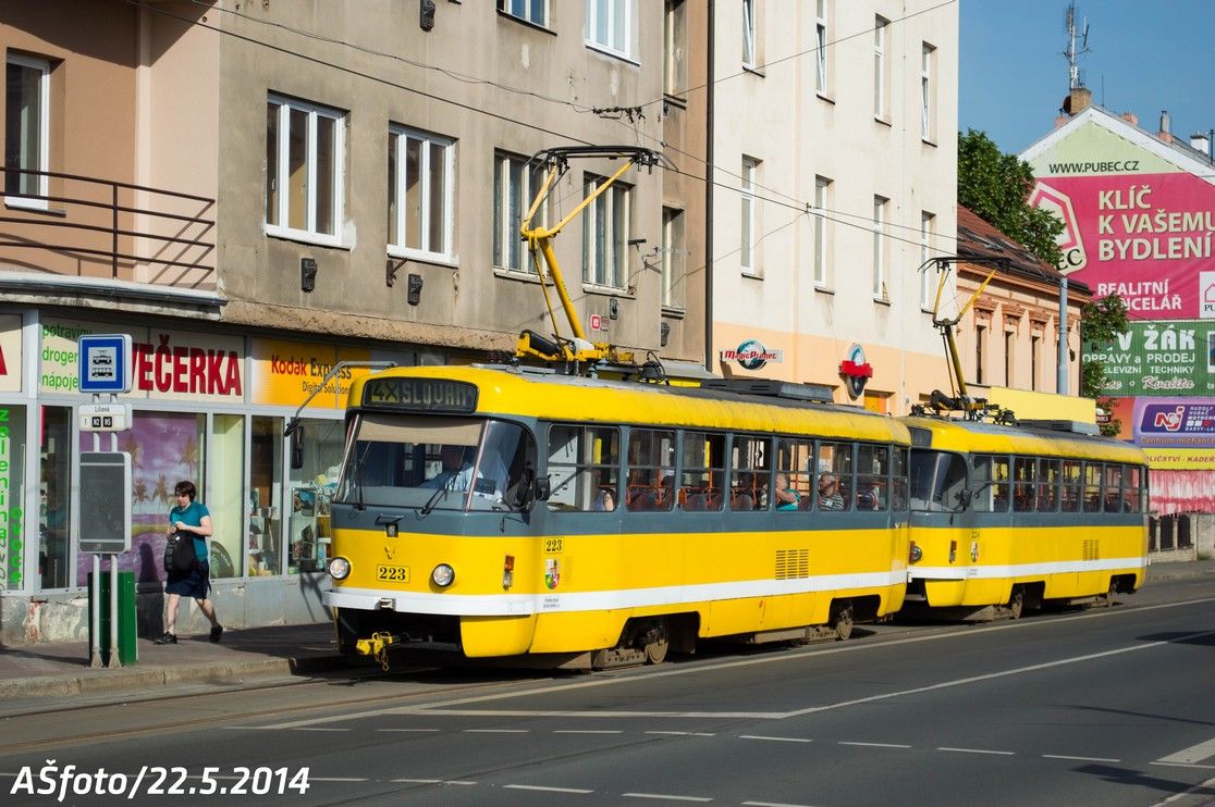 T3M . 223+224 m do vozovny. 22.5.2014