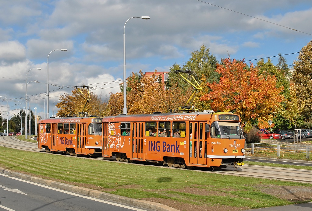 T3R.P 217+218 na 9/4 brzd u Druby 13.10. 2013