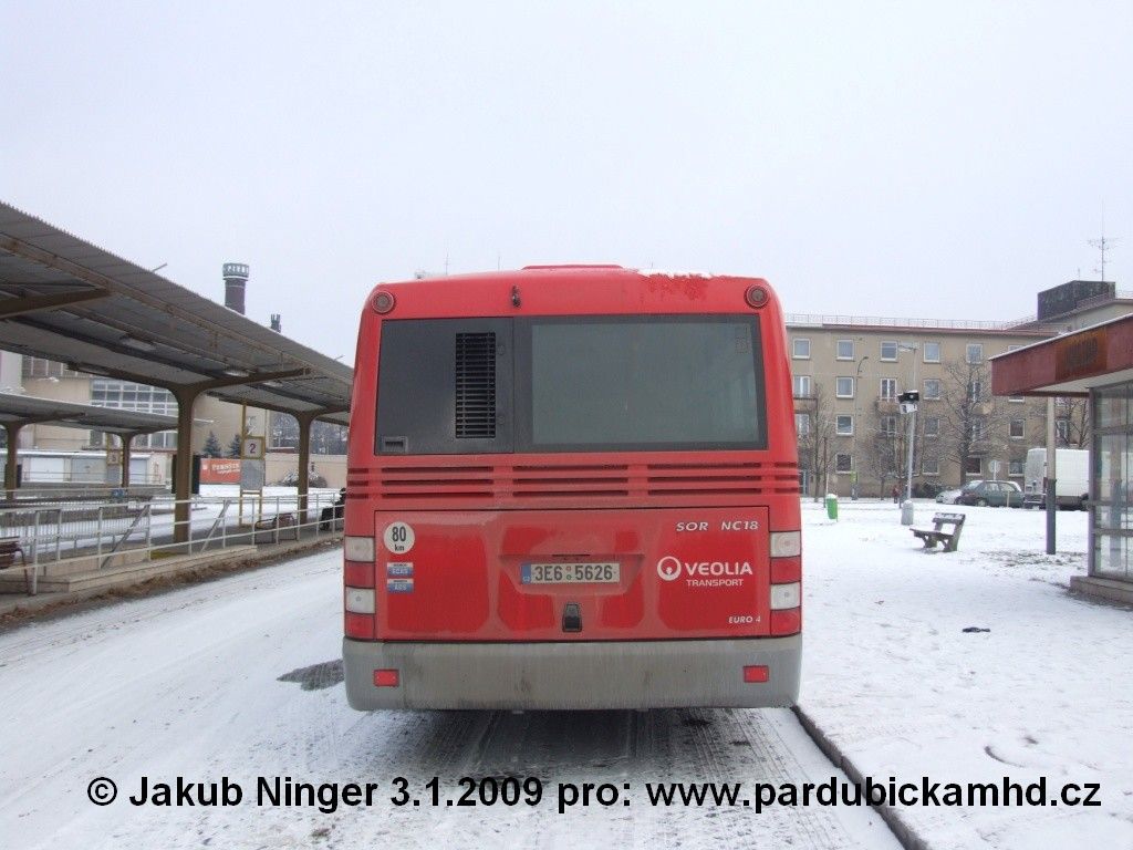 SOR NC18, Pardubice, autobusov ndra