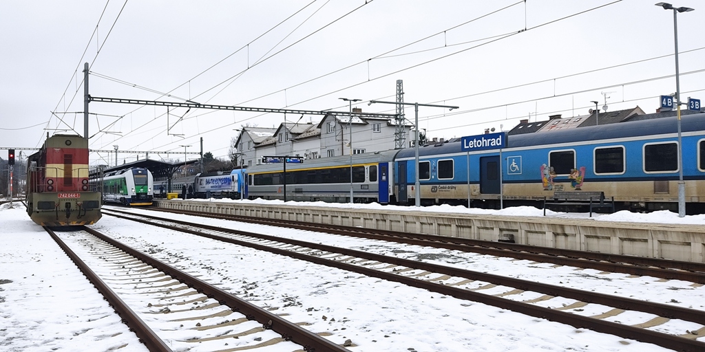 Letohrad 23.1.2025 pohled do stanice