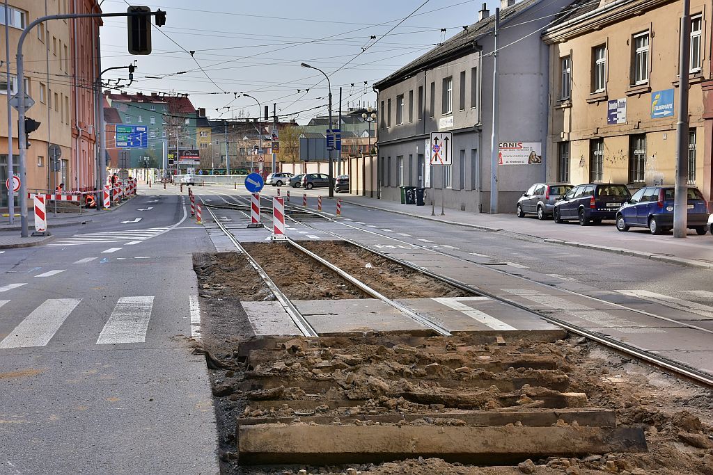 Kiovatka Olomouck x Trn, odkud zan rozebrka koleje