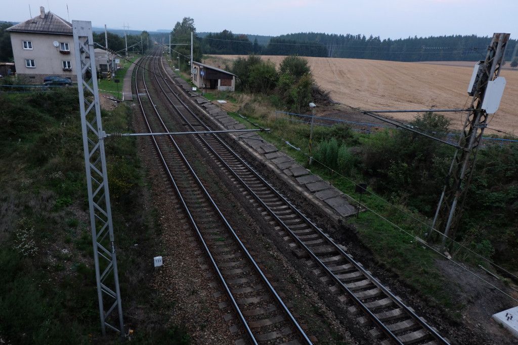 Zastvka Latoviky, pohled smr Havlkv Brod