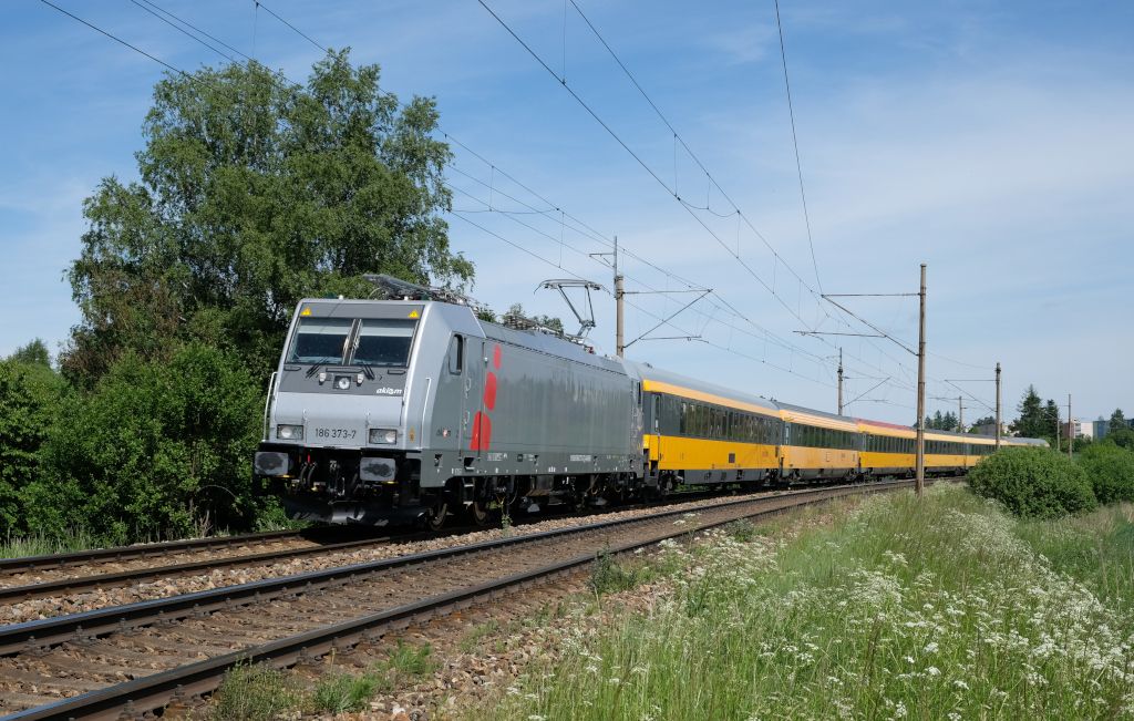 186.373, RJ 1048 RegioJet, 15. 6. 2021, r nad Szavou - Hamry nad Szavou