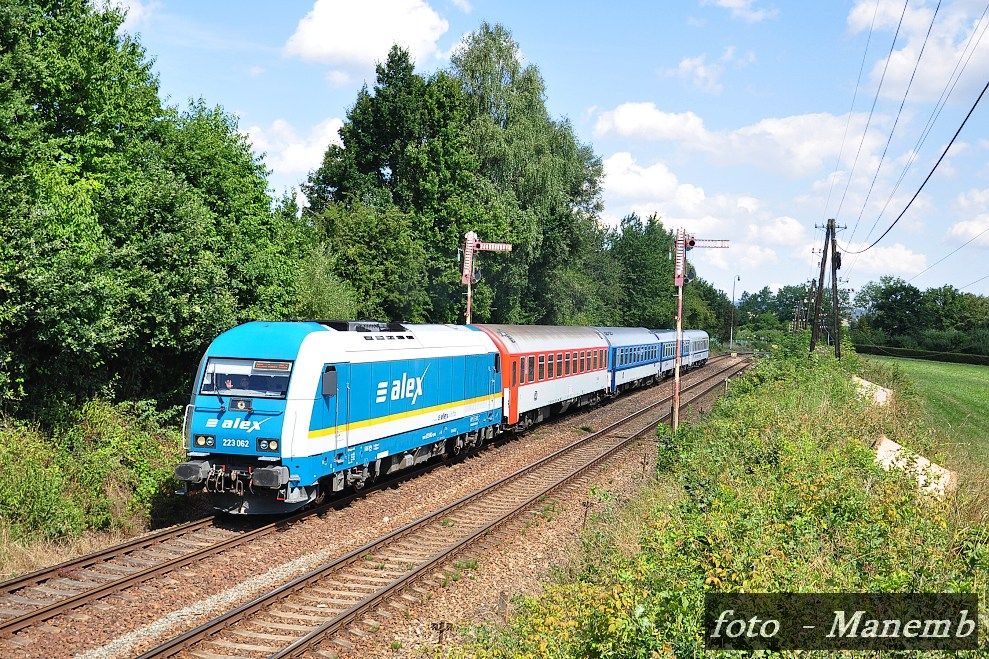 223 062 - 15.8.2013 odklon  Ex 352 Franz Kafka Janovice nad hlavou