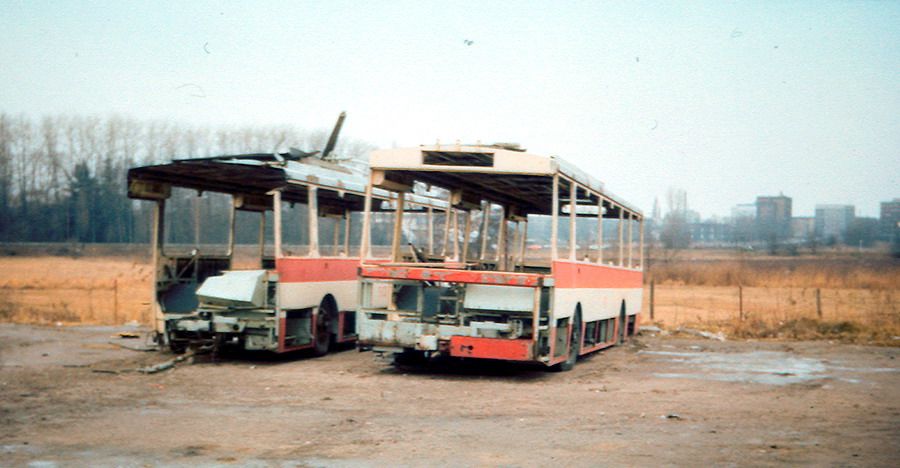 DPmHK, vozovna, 1. 3. 1991, vozy P-02, P-01