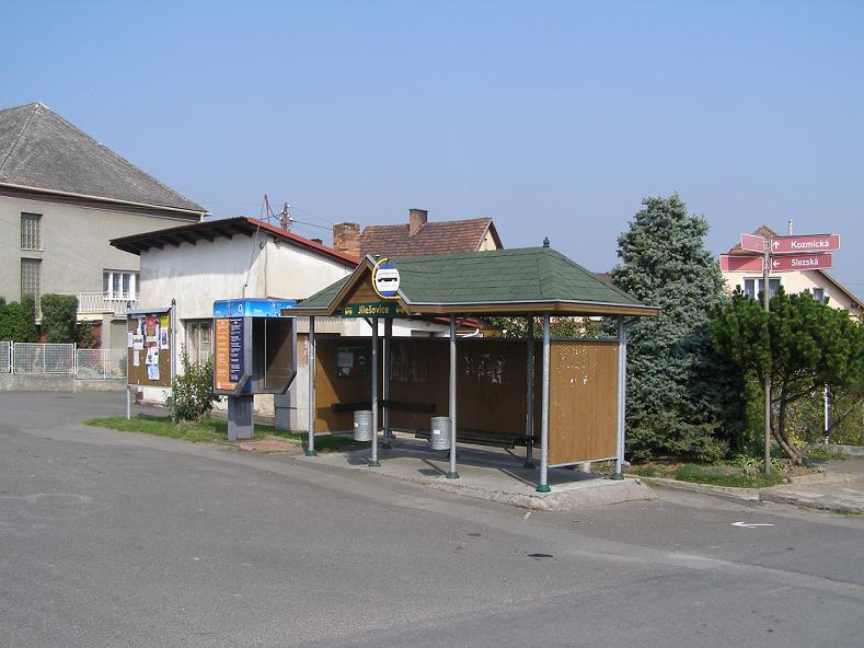 Autobusov zastvka Hj ve Slezsku, Jileovice, nves