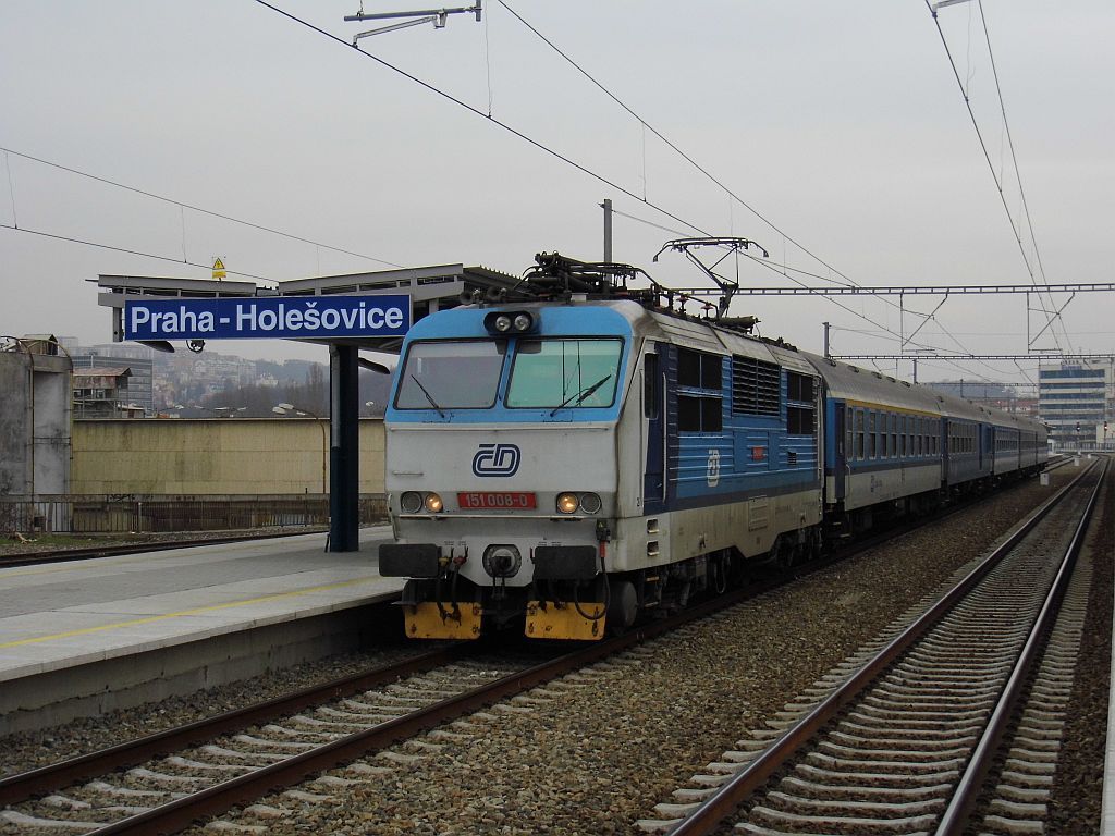 151 008 R 608 Karlex - Praha-Holeovice (7. 2. 2014)