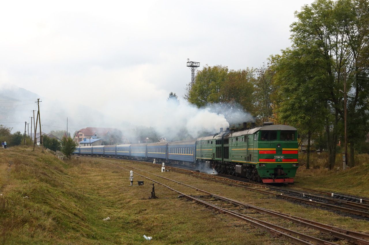 Rachiv, odjezd vlaku do Odsy, 26. 9. 2019
