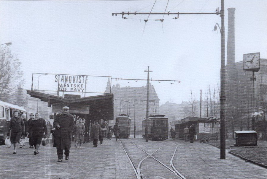 Liberec - autobusov ndra mhd v r. 1955.