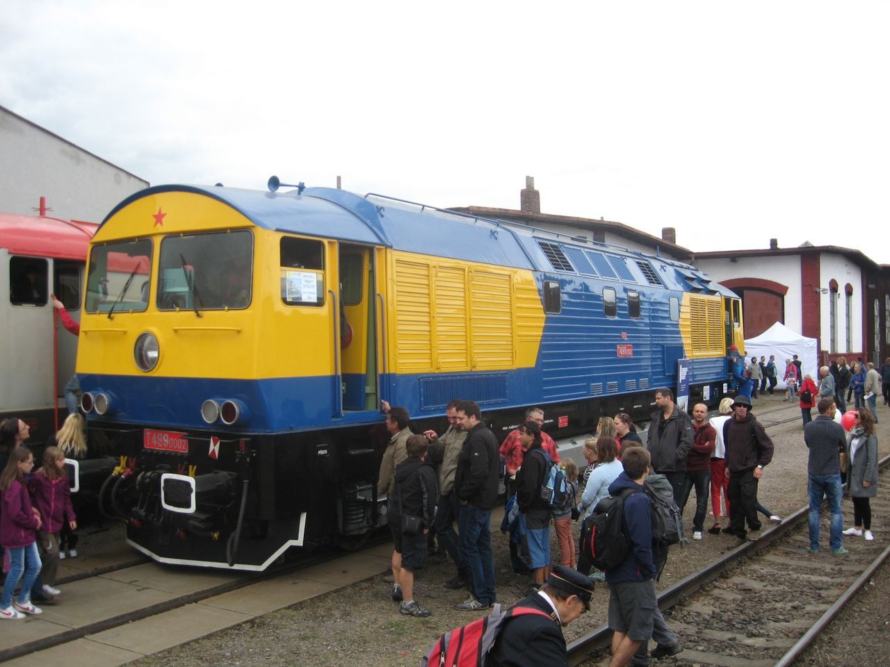 Kyklop T 499.0002 (759.002) na vstav ke Dni eleznice 2015 v Hradci Krlov. 