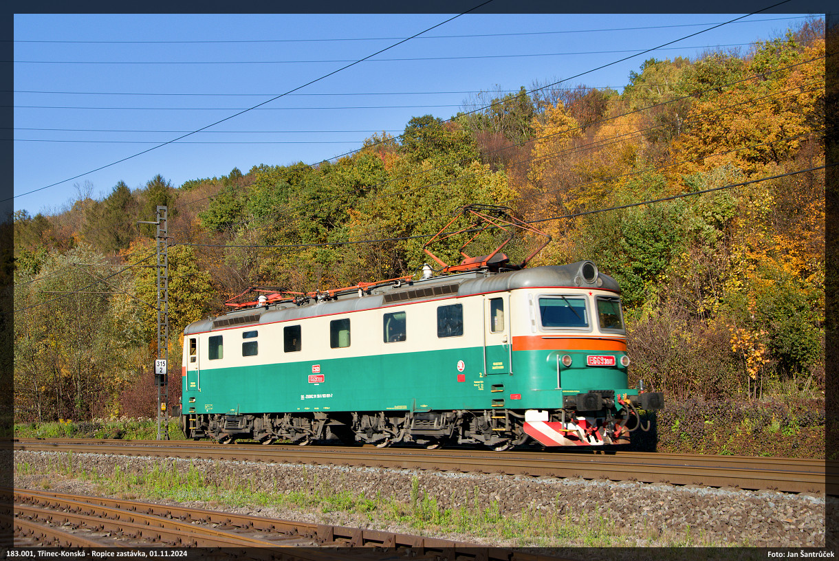 183.001, Tinec-Konsk - Ropice zastvka, 01.11.2024