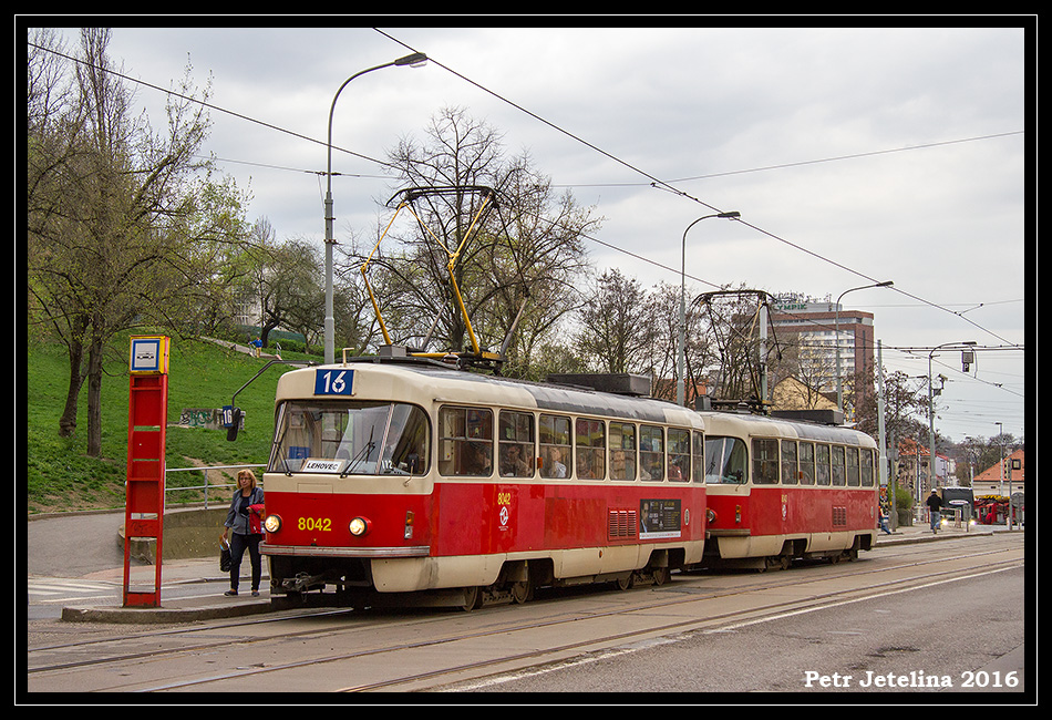 Tatra T3M, 8042, 7.4.2016, Praha Palmovka