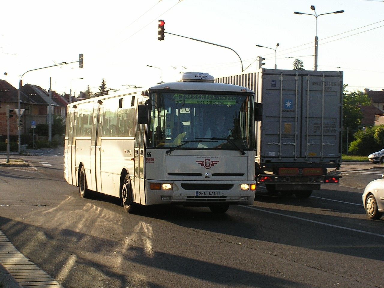 Autobus 55 u zastvky Sl.Daick