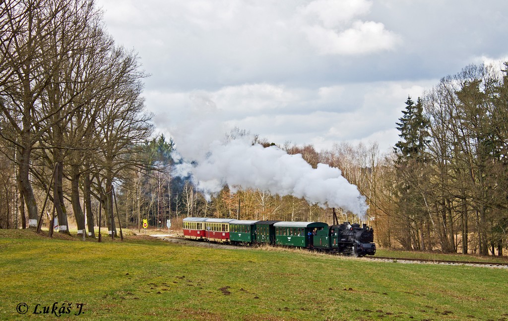 U46.101 s Velikononm vlakem, Blaejov - Mal Ratmrov, 4.4.2015