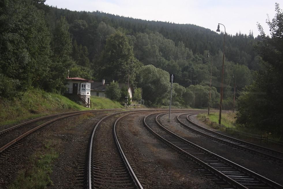 Stavdlo a krnovsk zhlav (pohled do stanice Milotice nad Opavou)