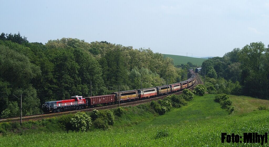 744.001 veze konvoj s loko 230, 742 a 751  Tebice  9.6.2013