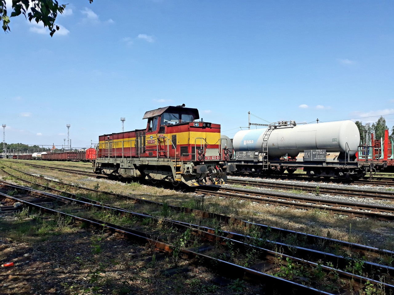 Favorit 731.022 pi posunu v Havlkov Brod. (23.8.2019)