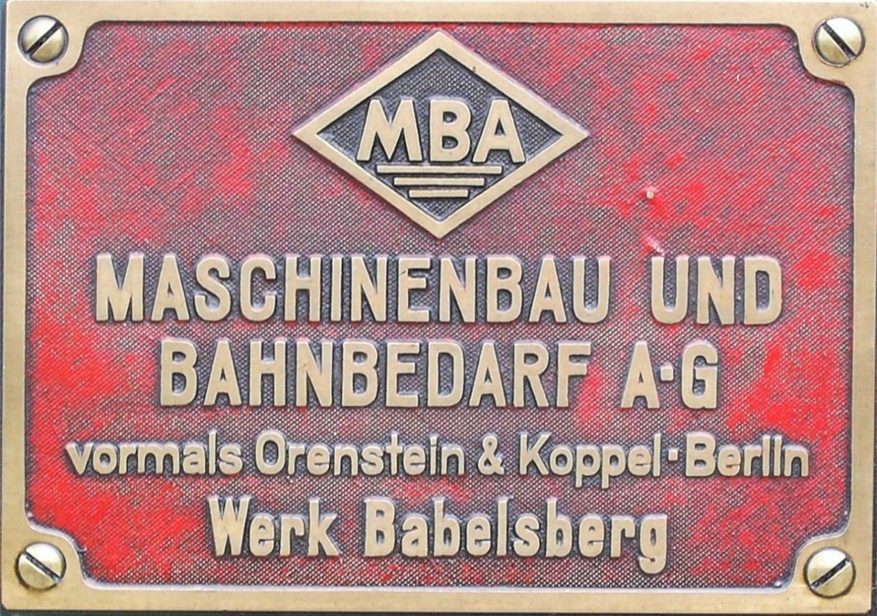 MBA Fabrikschild