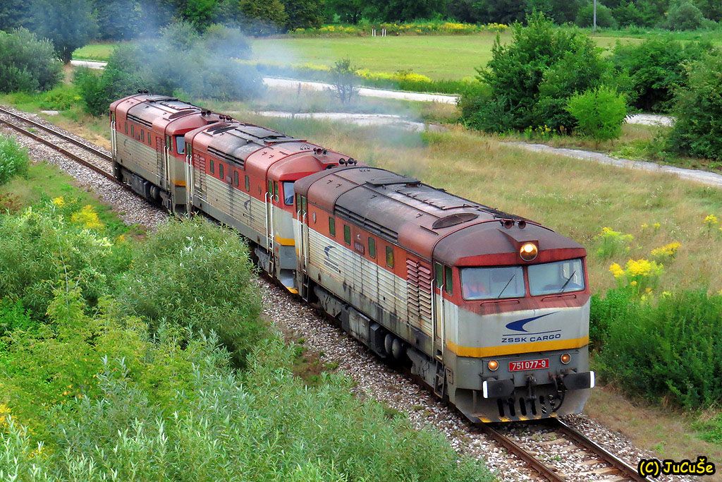 751 077-9 + 751 059-7 + 751 057-1, Rv 71254, Slavec, 19. august 2015, foto: Juraj evk