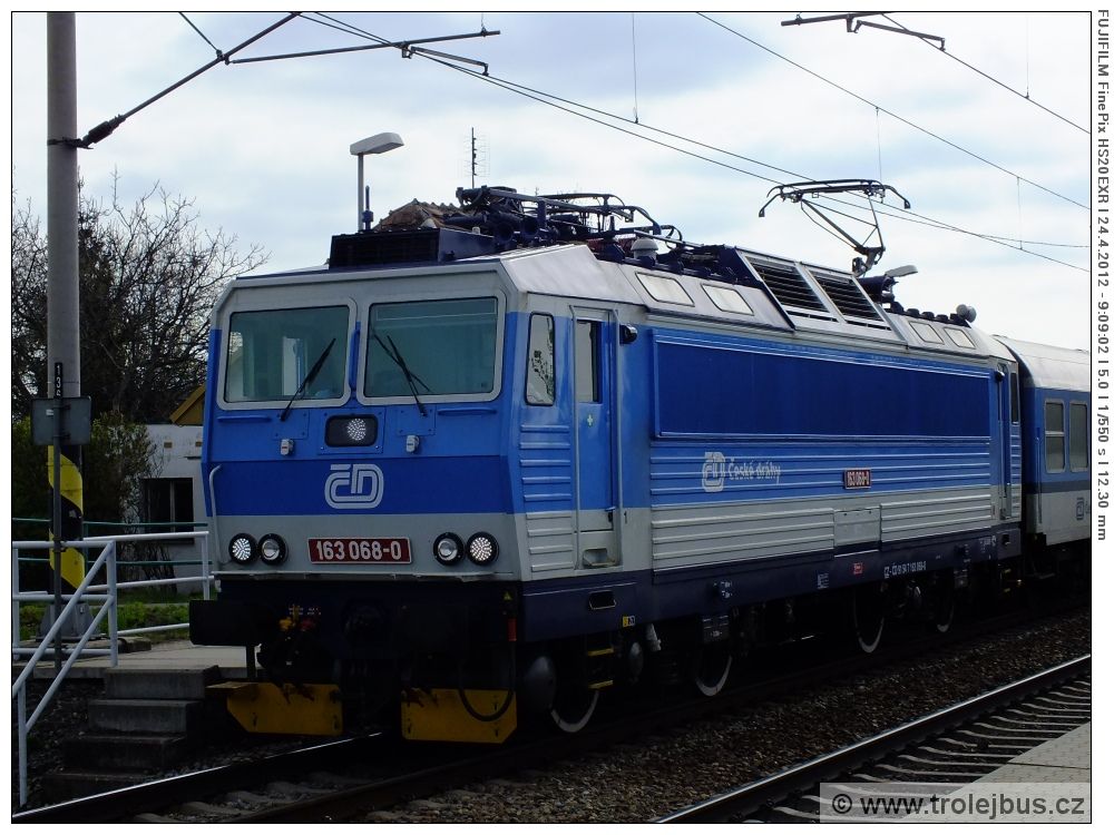 163.068-0, Pardubice  -ern za Bory, 24.4.2012