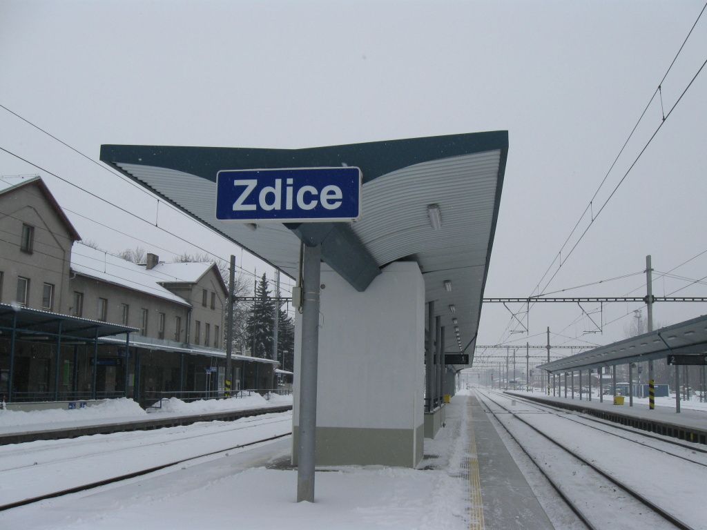 Pohled na nstupit ve Zdicch, 13.2.2010