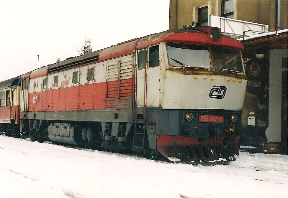 017 na Os 9507 Turnov-Praha v Bakov n.J.17.2.99