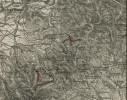 Mapa pribliovacch trat lesnej eleznice Trenn-Selec zo A Byta