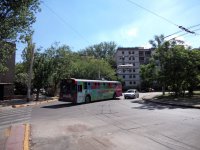 Provoz trolejbusů v centru Mendozy.