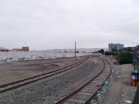 Kolejiště úzkorozchodky v Arice včetně zapojení do přístavu.