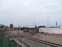 Kolejiště úzkorozchodky v Arice včetně zapojení do přístavu.