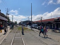 Pohled ze stanice Cartago ve smru na Paraso a Limn.